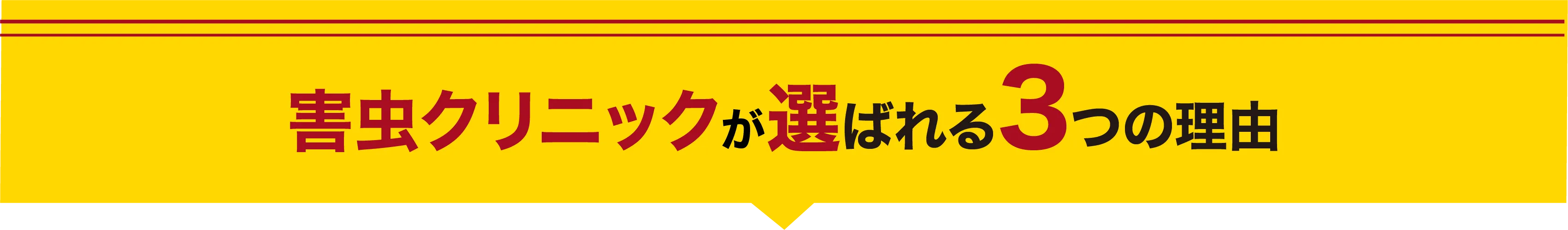 害虫クリニックが選ばれる3つの理由