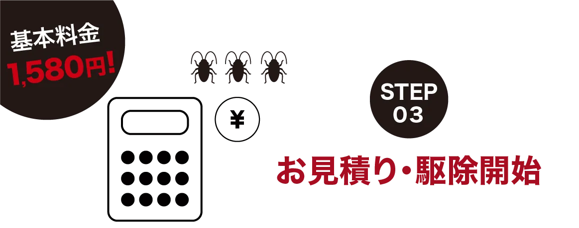 お見積り・駆除開始